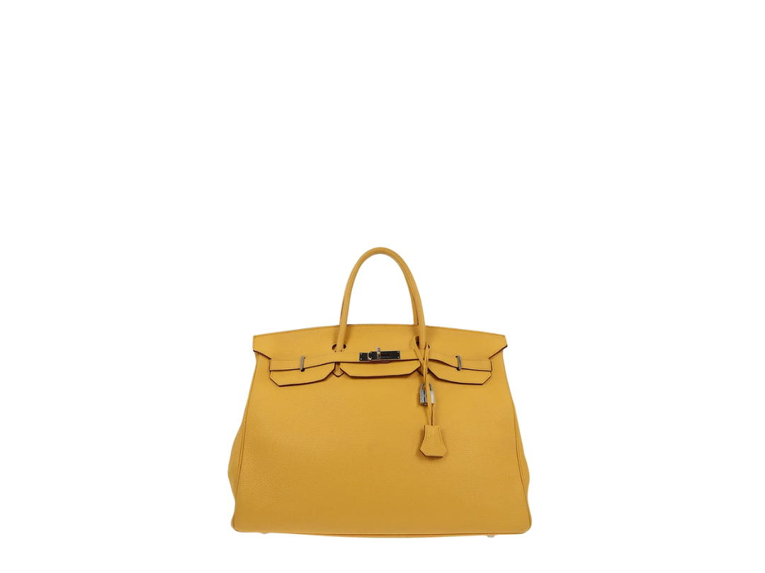 Hermes Hermes Birkin 40 In Soleil Togo Leather With Palladium Hardware
