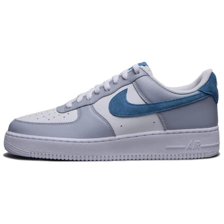 Nike Nike Air Force 1 Anti Slip Wear Resistant Low Top Skateboard Shoes Unisex Blue White