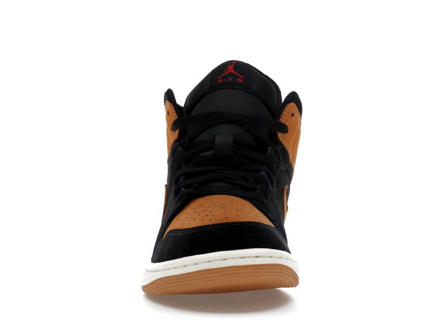 Jordan Jordan Air 1 Mid Black Varsity Red Sail Flax - view 2