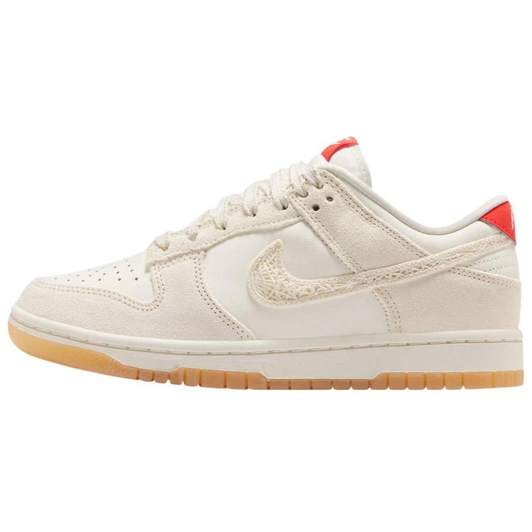 Nike Nike Dunk Anti Slip Wear Resistant Low Top Skateboard Shoes Women's Ecru