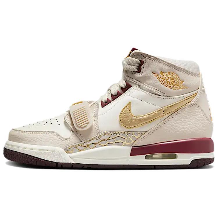 Jordan Jordan Legacy 312 Anti Slip Wear Resistant High Top Vintage Basketball Shoes GS Beige