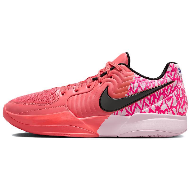 Nike Nike Ja 2 Anti Slip Wear Resistant Low Top Basketball Shoes Unisex Pink Asian Version