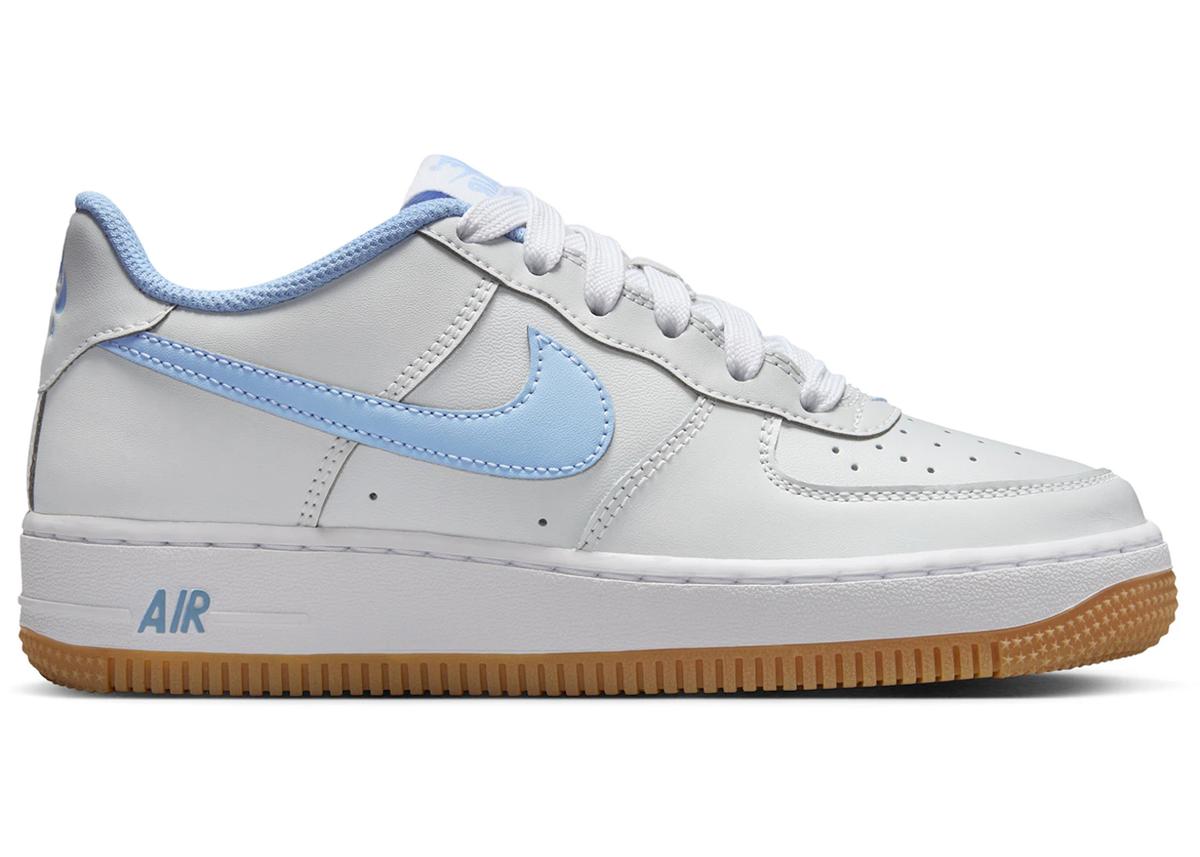 Nike Nike Air Force 1 Low LV8 Photon Dust White Gum Medium Brown Psychic Blue (GS)