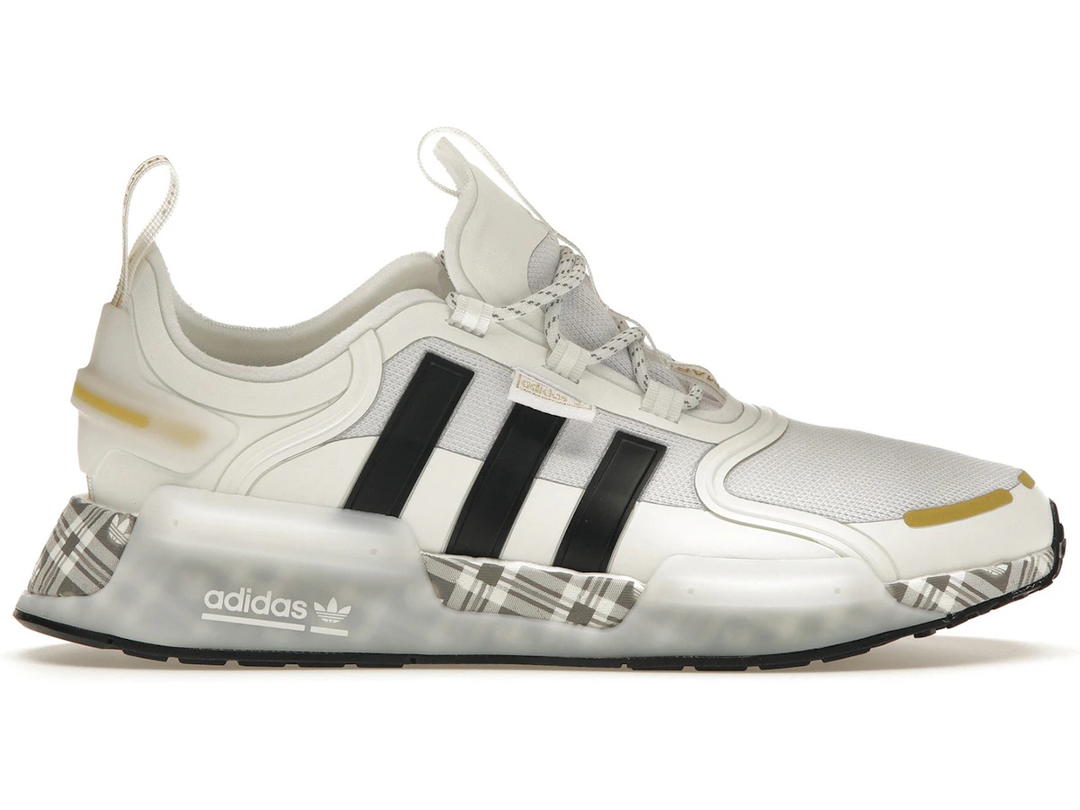 adidas adidas NMD R1 V3 White Black Gold Tartan Trefoil