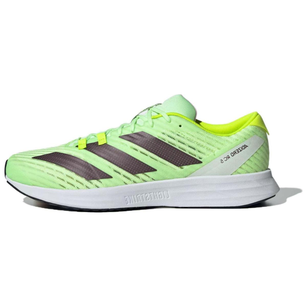 adidas Adidas Adizero RC 5 Abrasion Resistant Low Top Running Shoes Unisex Green Yellow