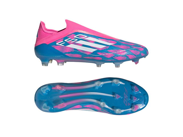 adidas adidas F50 Elite Laceless Firm Ground Boots Solar Blue Cloud White And Solar Pink - view 3