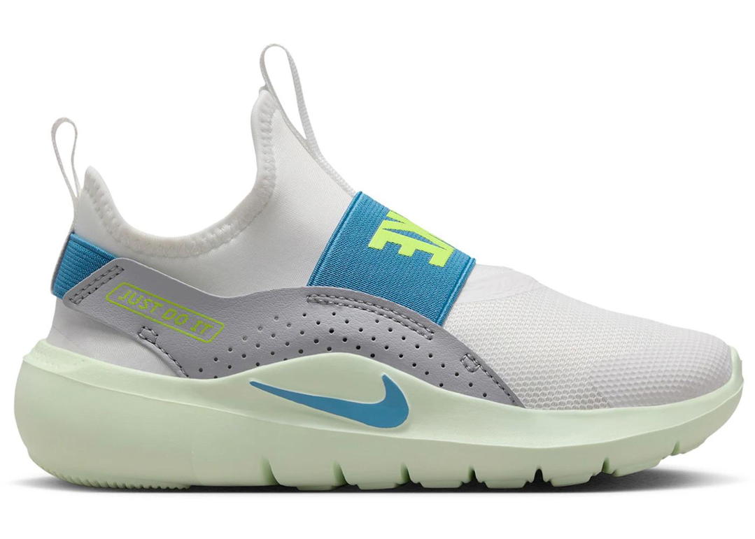 Nike Nike Flex Runner 4 White Grey Volt Tint Dutch Blue (PS)
