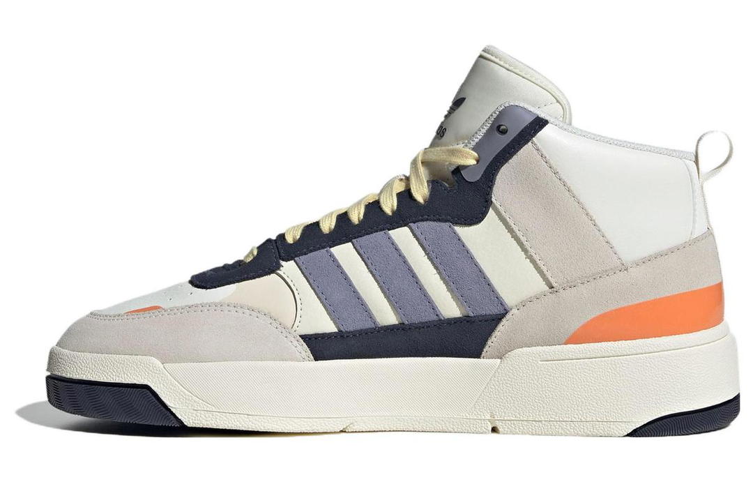 adidas Adidas Originals Post Up Anti Slip Wear Resistant High Top Skateboard Shoes Unisex Beige Blue