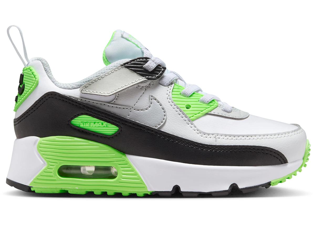 Nike Nike Air Max 90 EasyOn White Photon Dust Lime Blast Light Smoke Grey (PS)
