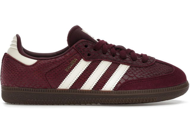 adidas adidas Samba OG Snakeskin Maroon Cream White (Women's) - view 1