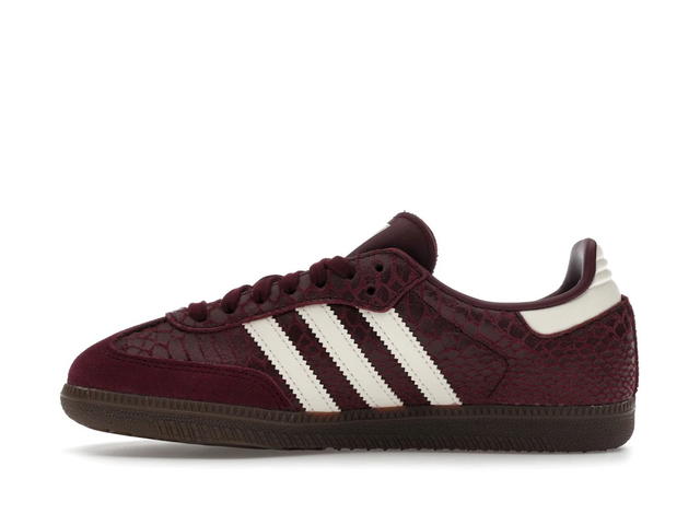 adidas adidas Samba OG Snakeskin Maroon Cream White (Women's) - view 3