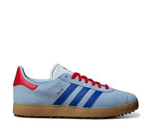 Buy adidas Gazelle Spikeless Golf Clear Sky Royal Better Scarlet at Sasom – Authentic and Ready to Ship