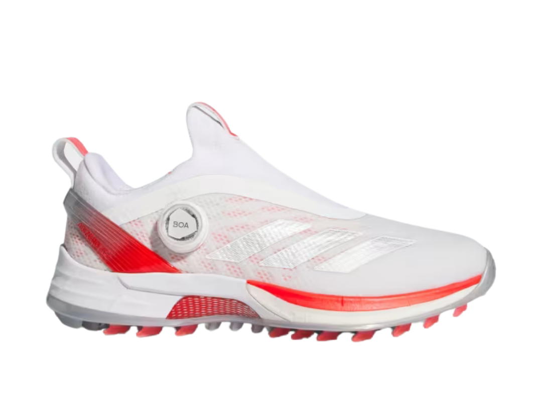 adidas adidas Adizero Zg Boa Spikeless Golf Cloud White Silver Metallic And Lucid Red (W)