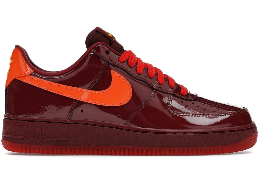 Nike Nike Air Force 1 Low Patent Leather Dark Team Red Safety Orange