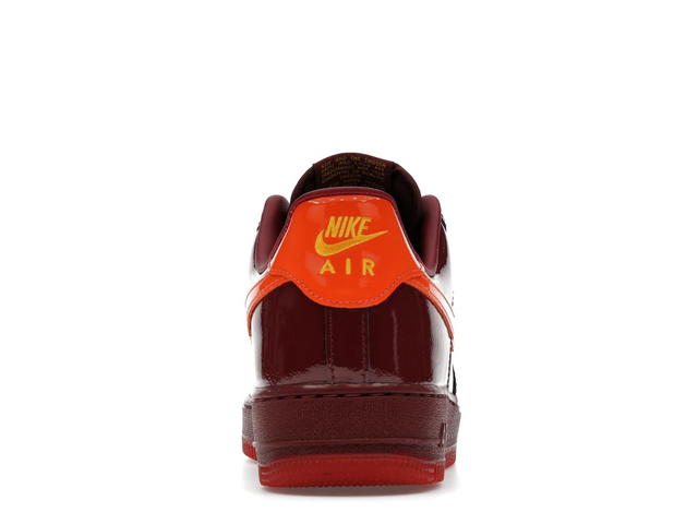 Nike Nike Air Force 1 Low Patent Leather Dark Team Red Safety Orange - view 4