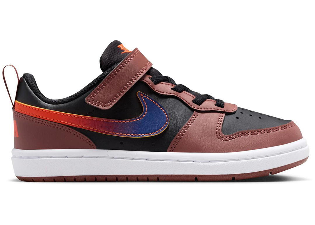 Nike Nike Court Borough Low Recraft Black Red Sepia Orange Deep Night (PS)