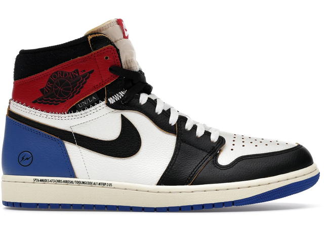 Jordan Jordan 1 Retro High OG SP Fragment x Union LA Varsity Red Sport Royal - view 1