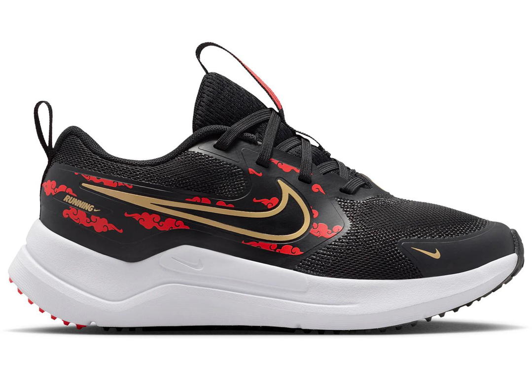 Nike Nike Cosmic Runner Black Red Metallic Gold (GS)