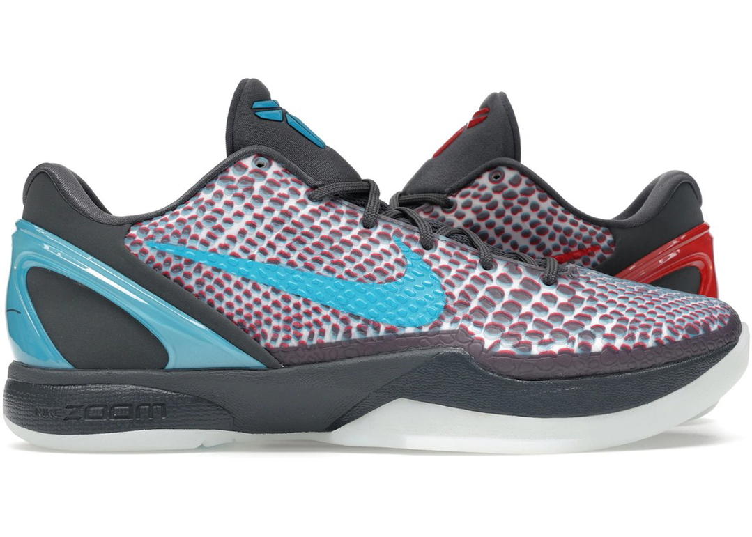 Nike Nike Kobe 6 Protro Dark Grey Chlorine Blue Daring Red