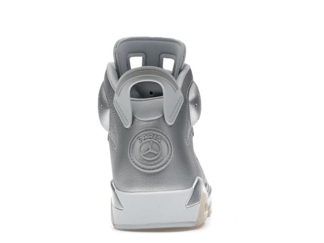 Nike Air Jordan 6 x Paris Saint-Germain Metallic Silver - view 4
