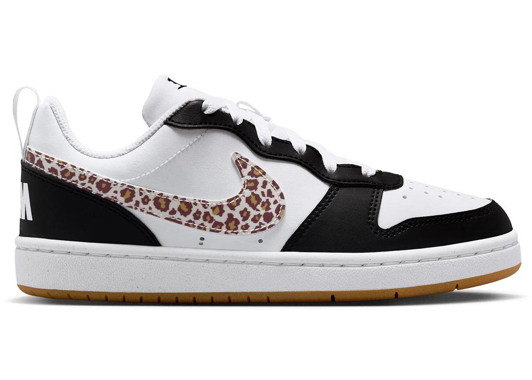 Nike Nike Court Borough Low Black White Leopard Swoosh (GS)
