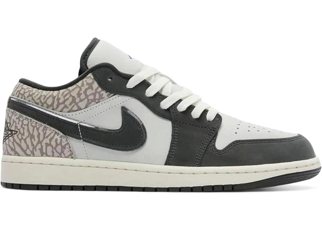 Jordan Jordan 1 Low SE Sail Deep Pewter Elephent Print