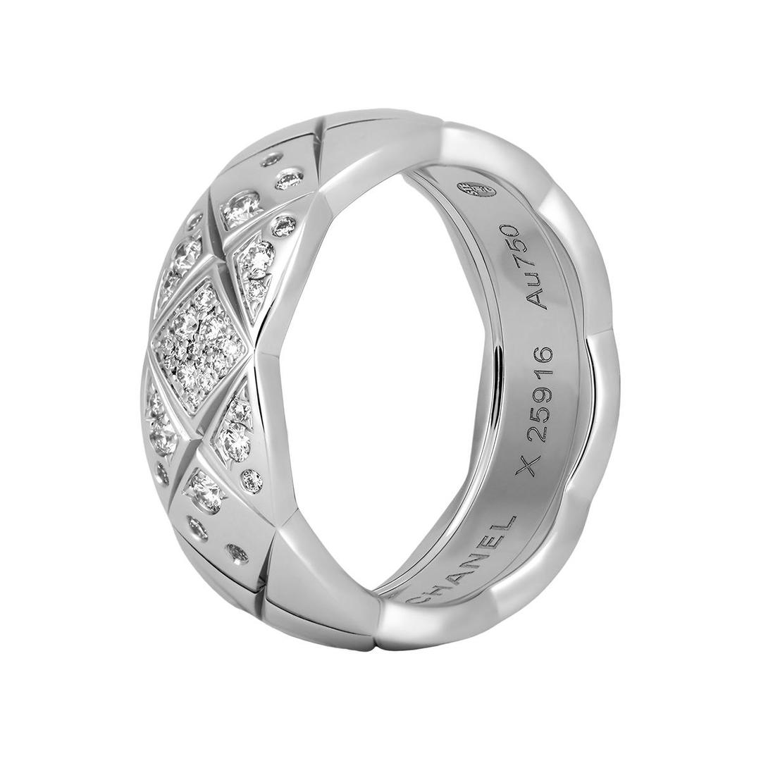 Chanel Chanel CoCo Crush White 18K Gold Rings Unisex Silver