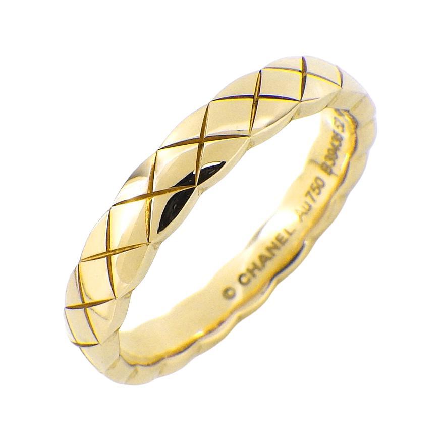 Chanel Chanel 18K Gold Rings Men's Beige Gold