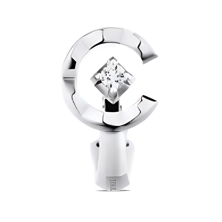 Chanel Chanel 18K White Gold Clip-On Earrings Women's Silver