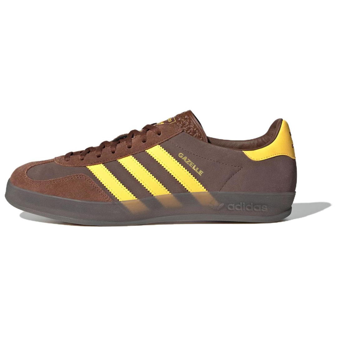adidas Adidas Originals GAZELLE INDOOR Anti Slip Wear Resistant Low Top Skateboard Shoes Unisex Dark Brown