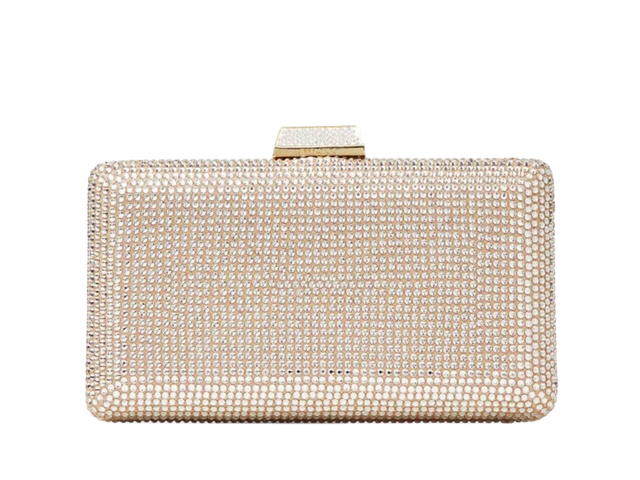 Jimmy Choo Jimmy Choo Honey Gold Suede Clutch Bag with Crystals - view 1
