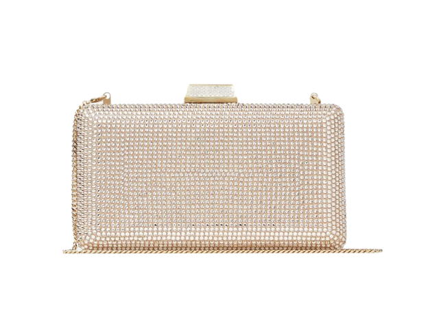 Jimmy Choo Jimmy Choo Honey Gold Suede Clutch Bag with Crystals - view 2