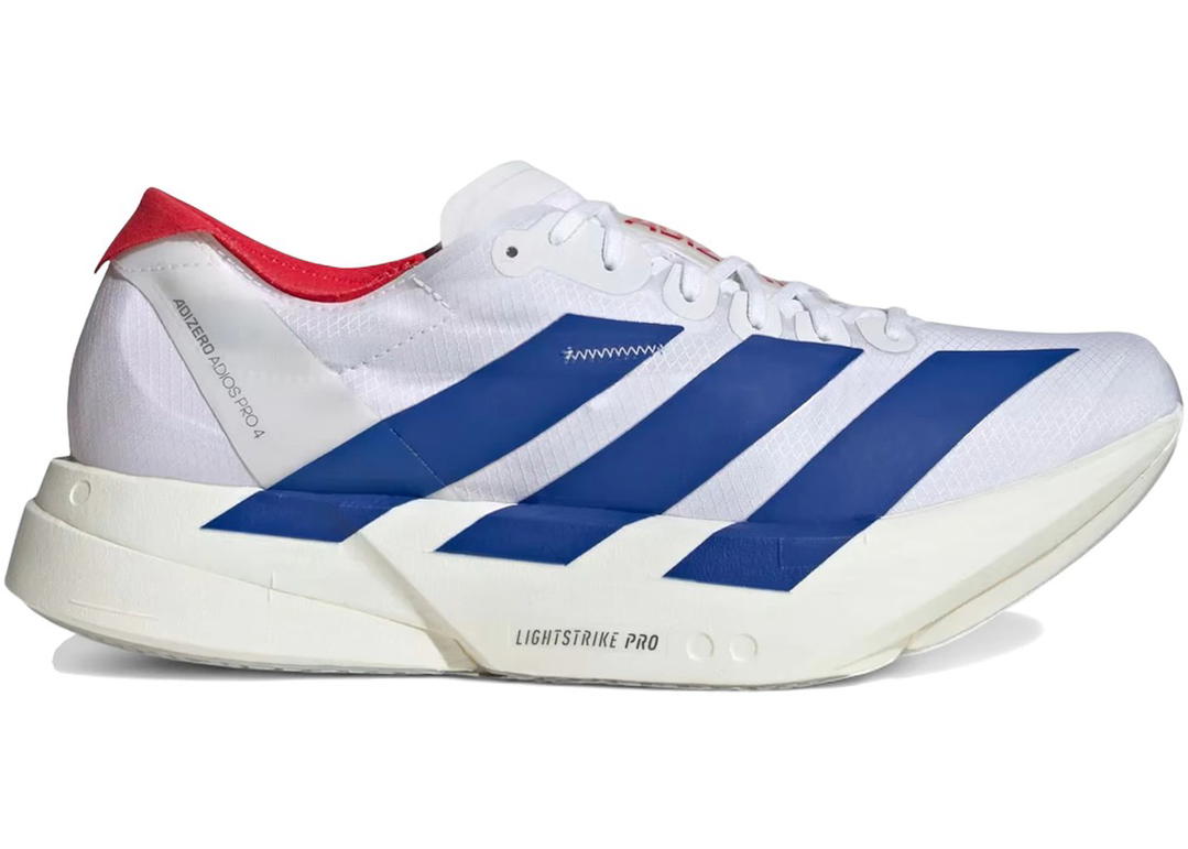 adidas adidas Adizero Adios Pro 4 White Royal Blue Ruby