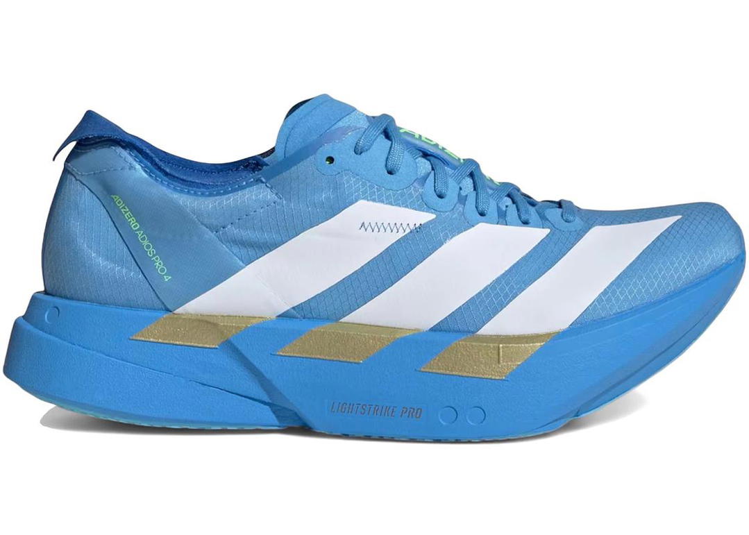 adidas adidas Adizero Adios Pro 4 Blue White Lime Burst (Women's)