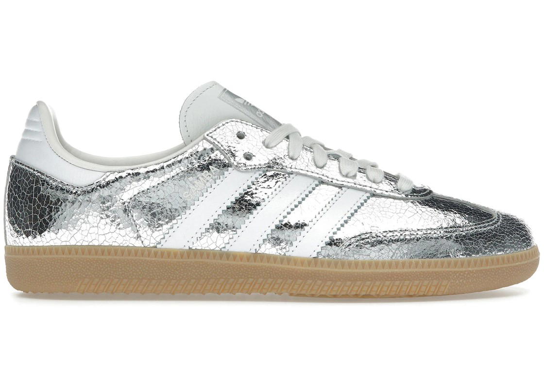 adidas adidas Samba OG Silver Metallic Cracked Leather (Women's)