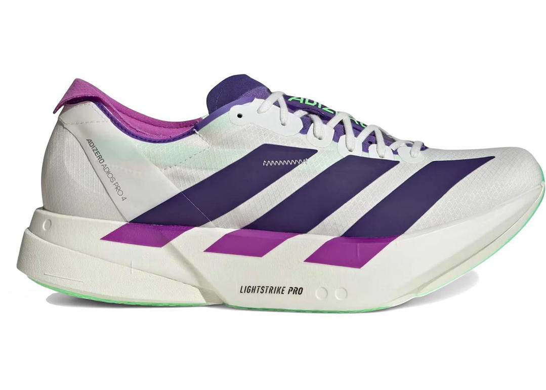 adidas adidas Adizero Adios Pro 4 White Purple Lime Burst