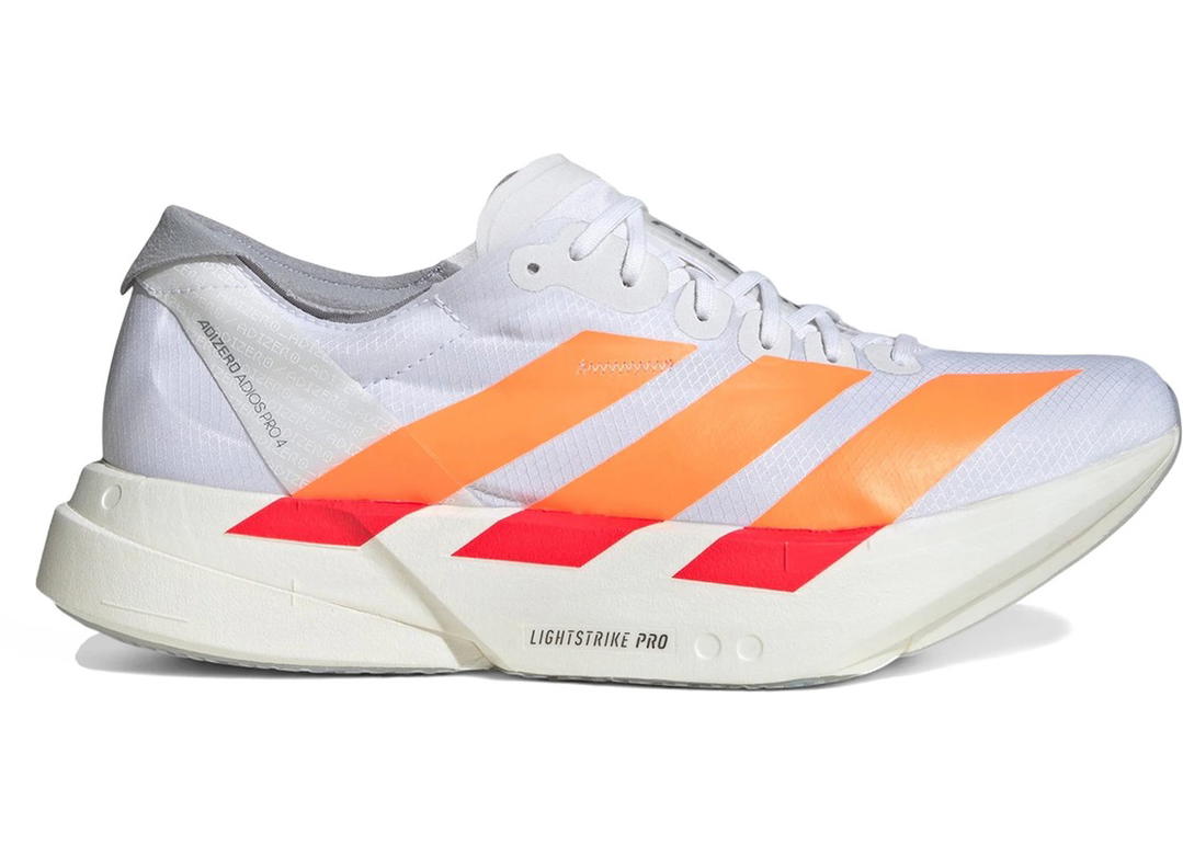 adidas adidas Adizero Adios Pro 4 White Lucid Orange Red