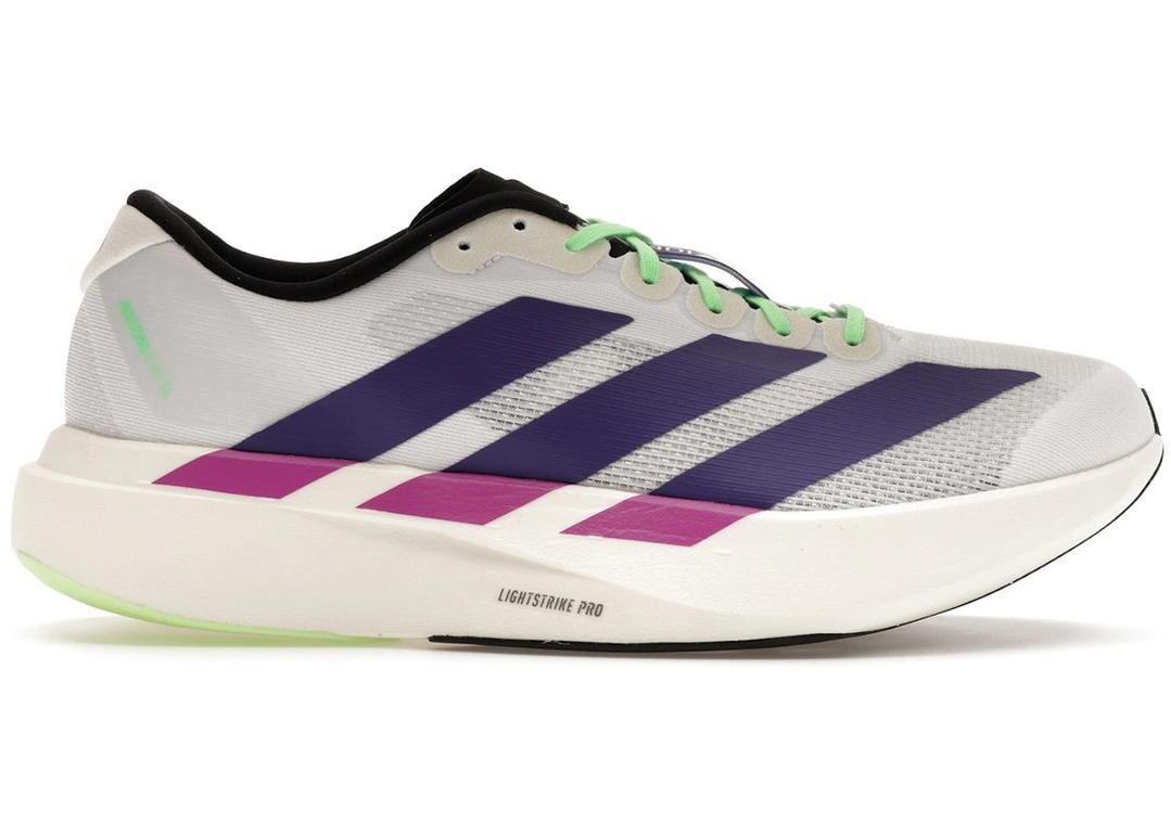 adidas adidas Adizero Evo SL White Collegiate Purple Lime Burst