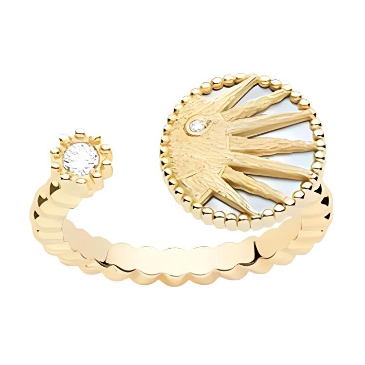 Dior Dior Mother Of Pearl Rings Unisex Gold