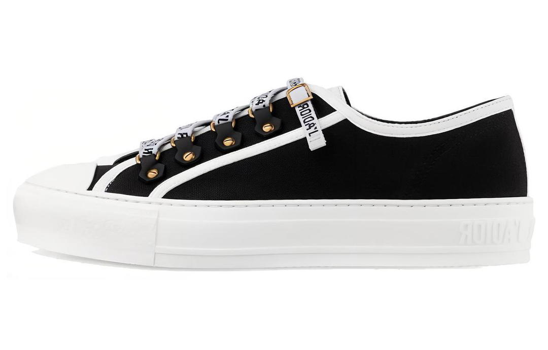 Dior Dior Walk'N'Dior Low Top Black Canvas Women's