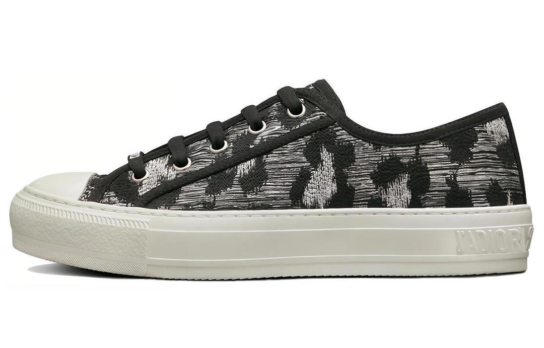 Dior Dior Walk'n'Dior Low-Top Stylish Skateboarding Shoes Women's Gray Black