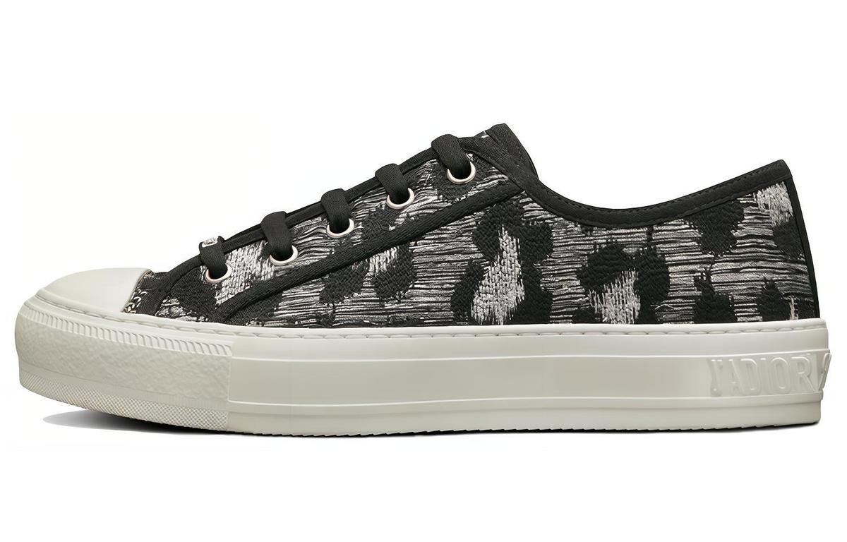 Dior Dior Walk'n'Dior Low-Top Stylish Skateboarding Shoes Women's Gray Black