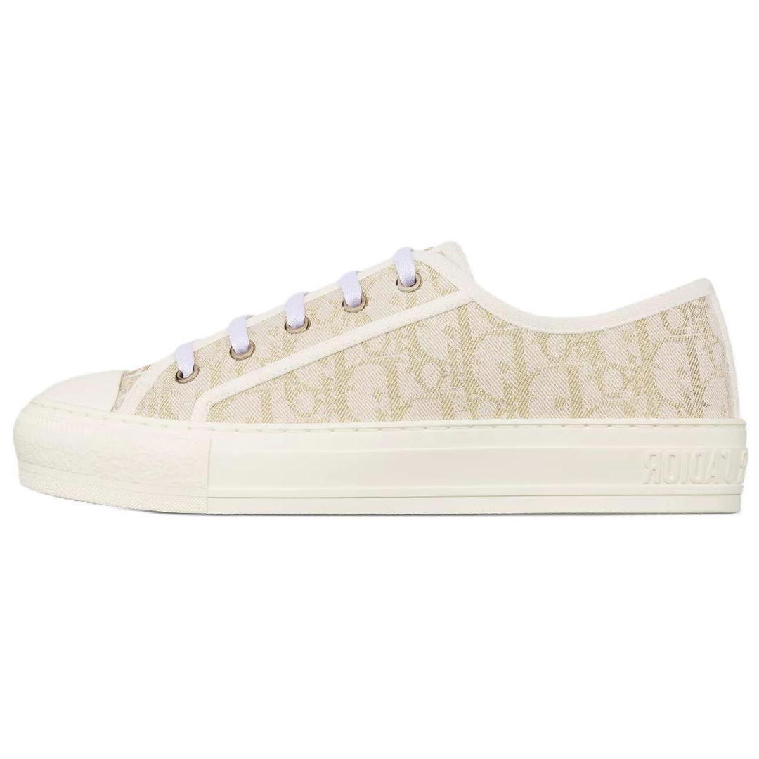 Dior Dior Walk'n'Dior Platform Shoes Low Top Skateboard Shoes Women's White Gold