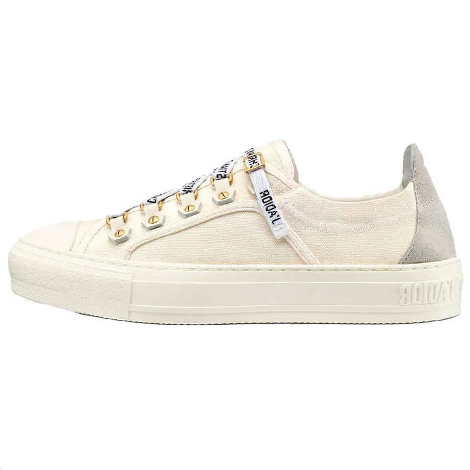 Dior Dior Walk'n'Dior Platform Shoes Low Top Stylish Skateboarding Shoes Women's White