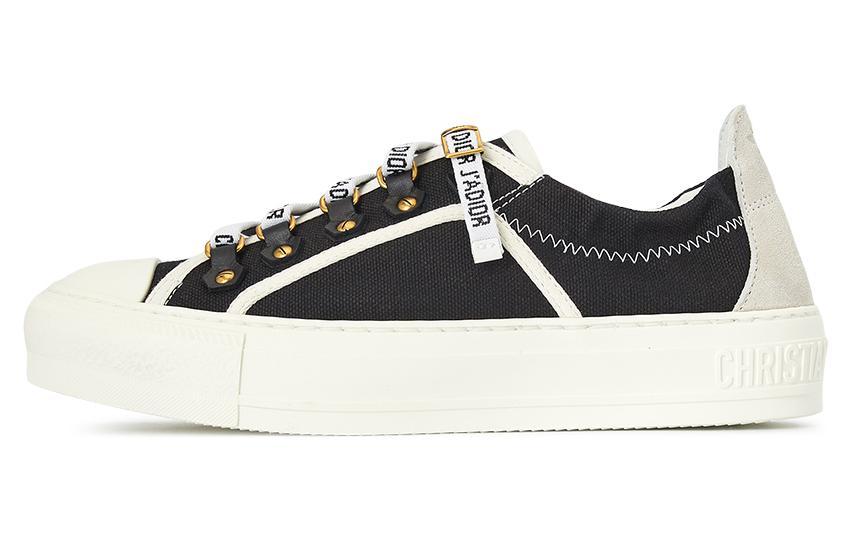 Dior Dior Walk'n'Dior Platform Shoes Low Top Stylish Skateboarding Shoes Women's Black White