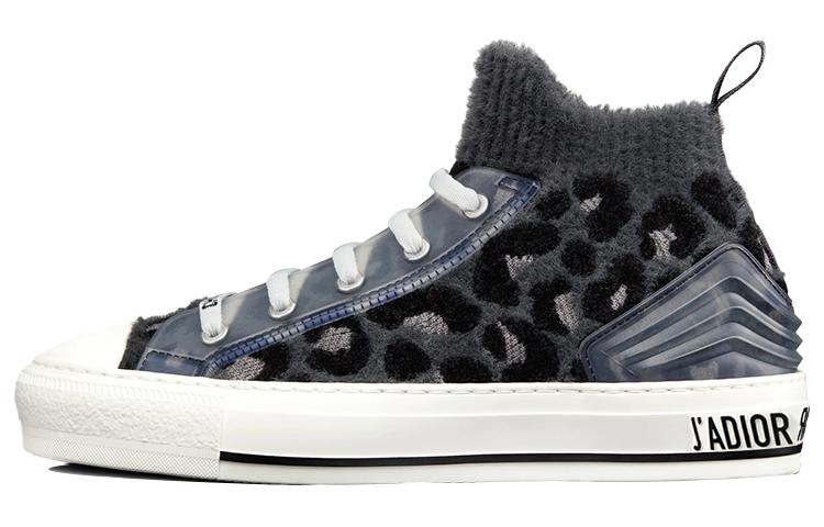 Dior Dior Walk'n'Dior Platform Shoes High-Top Stylish Skateboarding Shoes Women's Gray Blue