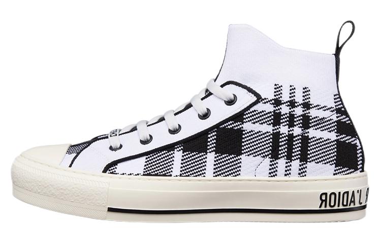 Dior Dior Walk'n'Dior Platform Shoes High-Top Stylish Skateboarding Shoes Women's Black White