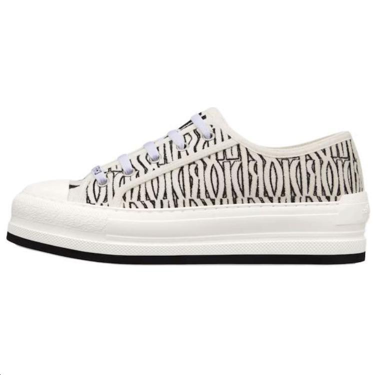 Dior Dior Walk'n'Dior Platform Shoes Low Top Skateboard Shoes 3.5cm Women's Black White
