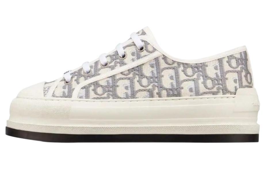 Dior Dior Walk'n'Dior Platform Shoes Low Top Stylish Skateboarding Shoes Women's Gray