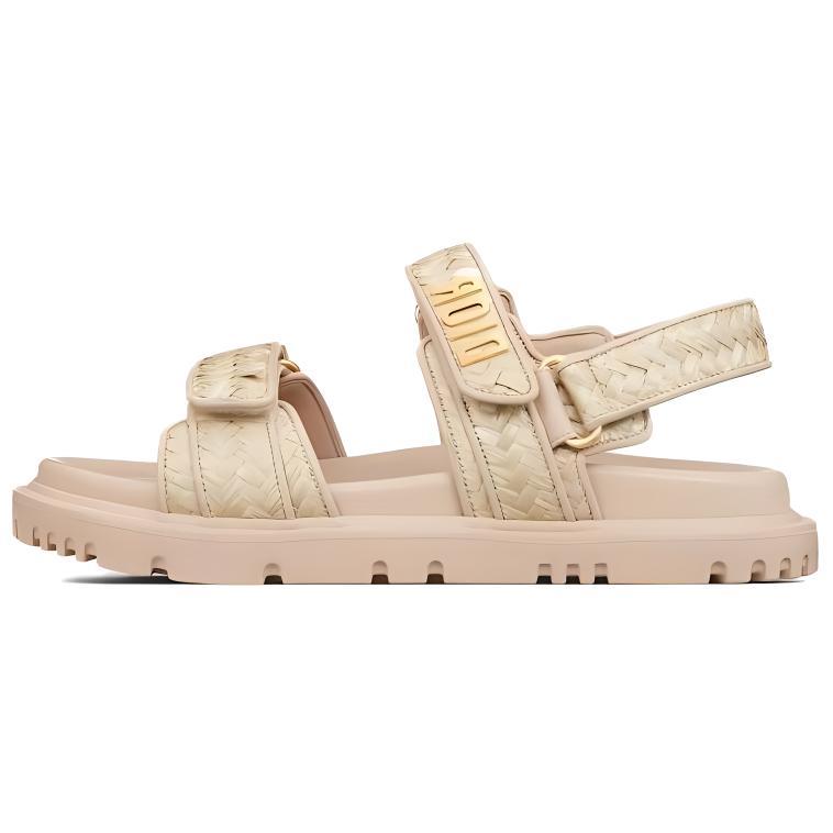 Dior Dior DiorAct Stylish Sandals Women's Yellow Hemp